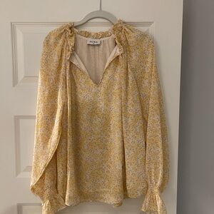 Yellow flowy top